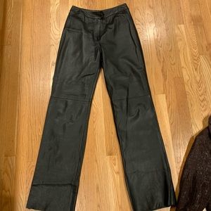 Genuine Leather Pants (Black, EU 44)